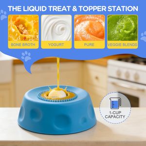 ZMaker 2026 New Silicone Dog Licking Bowl with Rolling Ball Lick and Roll Bowl for Dogs Slow <b>Feeder</b> Dog Bowls for Liquid - Product Image 3
