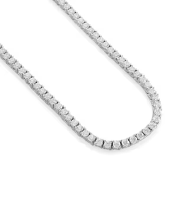 Premium Diamond Studded Iced Out Tennis Chain <b>Necklace</b> for Men Silver Hip Hop Jewelry Bling <b>Statement</b> Chain Party Wear - Product Image 3