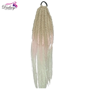 Cola de Caballo Sintética Trenzada de Fibra Resistente al Calor 2026 con Diseño de Linterna Personalizado en Múltiples Colores para Niñas - Product Image 5