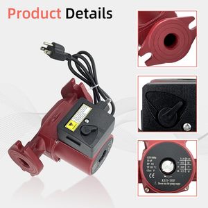 Pompe de circulation Rs15-55sf 115V 60Hz 1/12 CV en acier inoxydable pour eau chaude, remplacement pour Grundfos 59896773 - Product Image 6
