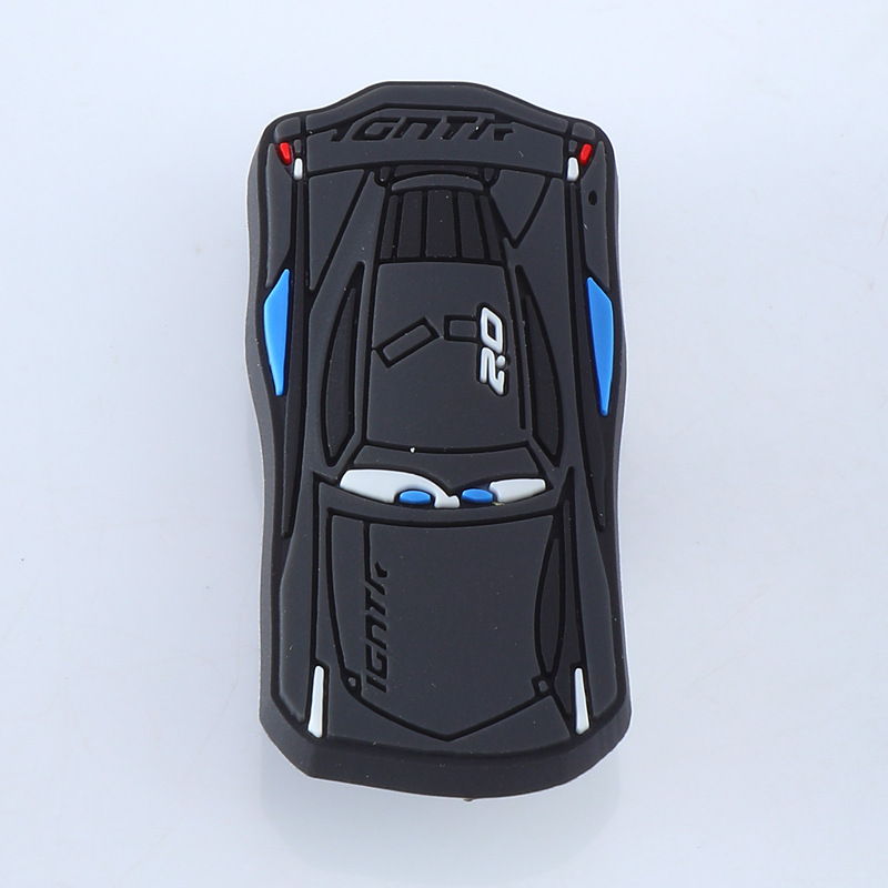Black racing car
