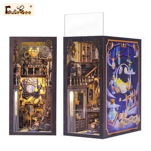 Cutebee Regalos de Navidad: Elegante Casa de Muñecas de Madera, Varios Kits de Rincón de Lectura con Cubierta y Luz <span class=keywords><strong>LED</strong></span> - Product Image 2