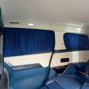 Accessoires intérieurs pour voiture Mercedes Vito V-Class, ensemble de pare-soleil pour 5 fenêtres avec rails, matériau en daim - Product Image 4