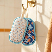 Lots d'éponges de nettoyage en gros, éponges à vaisselle réutilisables populaires, tampons à récurer anti-rayures avec filet en coton