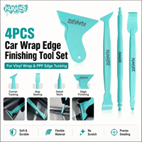 KUNAISI Lot de 4 outils professionnels en plastique pour l'installation de film de protection de voiture, vinyle, PPF et film teinté – Raclette et spatule de pose