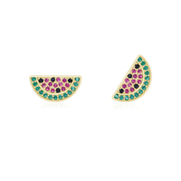 Bijoux fantaisie Boucles d'oreilles en argent sterling 925 plaqué or ou plaqué rhodium avec zircon complet