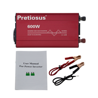 Convertisseurs d'alimentation à onde sinusoïdale modifiée Pretiosus Inverter 600W 12V 24V 48V DC vers AC 100V 110V 120V 220V 230V 240V
