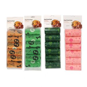 Juicepet Outdoor Manufacturer 6 Rolls Per Pack Degradable Poop Bags Eco Friendly Dog Poop Bag <b>Compostable</b> Dog Poop Bags - Product Image 1