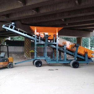 Machine portative d'écran vibrant de sables du WKD-20 20m3/h de tambour de trommel de rivière avec 2 couches de tamis - Product Image 6