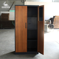Armoire de rangement métallique populaire à double porte pour bureau, dortoir, personnel, vêtements et dossiers