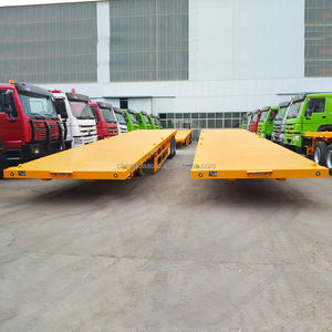 <span class=keywords><strong>Remolque</strong></span> semiplano de <span class=keywords><strong>doble</strong></span> <span class=keywords><strong>eje</strong></span> de 40 pies con material de acero de suspensión Bogie - Product Image 5