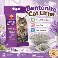 Pasir Kucing Bentonit Warna Campuran Alami, Daya Gumpal Kuat, Penghilang Bau, Bebas Debu, Grosir OEM, Kemasan Besar