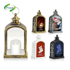 Prosub personalizado espacios en blanco linterna de Navidad colgante Led jardín decorativo tormenta luz sublimación linternas - Product Image 1