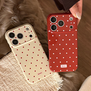 Funda Compatible con iPhone 17 Pro Max/16, Diseño de Lunares Rojos de Año Nuevo, Estilo Festivo Simple para iPhone 15, 14, 11, Resistente a Golpes - Product Image 3