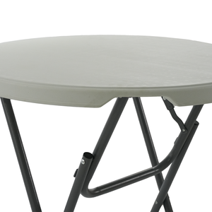 Barra portátil <span class=keywords><strong>multiusos</strong></span> <span class=keywords><strong>Mesa</strong></span> redonda plegable Fiesta al aire libre de plástico <span class=keywords><strong>Mesa</strong></span> de cóctel blanca de 80cm - Product Image 5