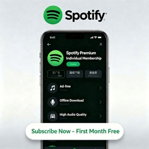แผนการรายปี การเติมเงินแบบรายบุคคล บริการเพลงพรีเมียมของ Spotify ที่เสถียร การเชิญกลุ่มครอบครัว หุ้น - Product Image 2