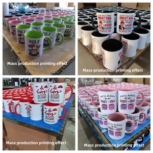 Hot bán thăng hoa <span class=keywords><strong>Mug</strong></span> 11oz iSub bán buôn truyền nhiệt thăng hoa khoảng trống bên trong rim Màu 350ml tùy chỉnh gốm cốc cà phê - Product Image 4