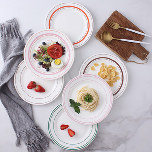 INS Style Line Céramique Petit Déjeuner Plat Plateau Dessert assiette à salade - Product Image 3