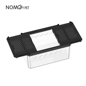 Nuevo diseño, <span class=keywords><strong>buena</strong></span> ventilación, <span class=keywords><strong>caja</strong></span> de cría de reptiles de plástico transparente, hábitat <span class=keywords><strong>con</strong></span> tapa deslizante magnética negra - Product Image 2