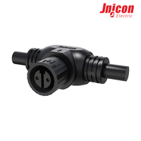 Connecteur en nylon étanche IP67 M15 T, 2 broches, verrouillage à vis, 10A 300V, répartiteur 1 vers 2 pour l'aérospatiale et l'éclairage LED extérieur