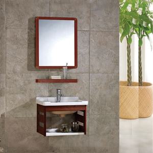 <span class=keywords><strong>Mobile</strong></span> Bagno Sottile in Alluminio Anticato di Piccole Dimensioni con <span class=keywords><strong>Lavabo</strong></span> Singolo Lucido e Specchio - Product Image 4