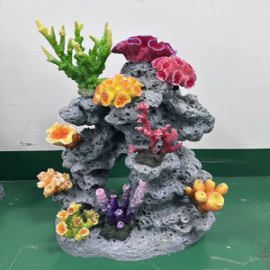 Roca de Coral Artificial Hecha a Mano para Acuarios, Decoración de Arrecife Simulado para Peceras de <span class=keywords><strong>Agua</strong></span> Dulce o Marinas - Product Image 1