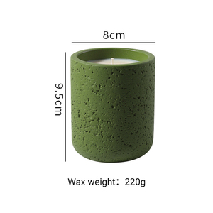 Vela Aromática de Cera de Soya AIKUN Hecha a Mano en Frasco de Cemento Ecológico, Color Blanco Mate con Textura Negra, Decoración para el Hogar, Ideal para Diwali y Bares - Product Image 5