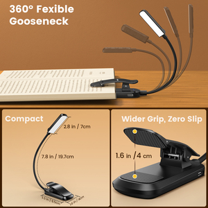 Bulk Cheap 13 LED Portable USB C Rechargeable <strong>Book</strong> <strong>Light</strong> 3 Amber Colors Stepless Dimming Eye Caring Clip on <strong>Reading</strong> Lamp <strong>for</strong> Kid - Product Image 6