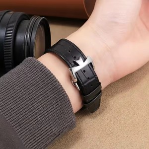 Correa de reloj de cuero genuino con logotipo personalizado para <span class=keywords><strong>Vacheron</strong></span> <span class=keywords><strong>Constantin</strong></span> OVERSEAS Series 4500V 5500V P47040 hebilla correa de reloj para hombre 25-7mm - Product Image 3