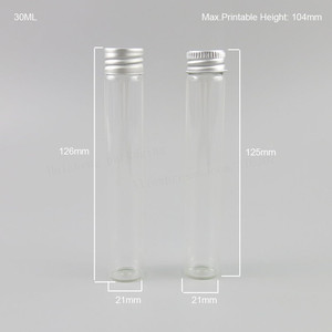 <span class=keywords><strong>Tube</strong></span> <span class=keywords><strong>à</strong></span> <span class=keywords><strong>essai</strong></span> en <span class=keywords><strong>verre</strong></span> borosilicate transparent vide de 30 ml 45 ml, emballage pour sel de bain cosmétique 2020, conteneur pour cigares <span class=keywords><strong>avec</strong></span> <span class=keywords><strong>bouchon</strong></span> <span class=keywords><strong>à</strong></span> vis en aluminium - Product Image 2