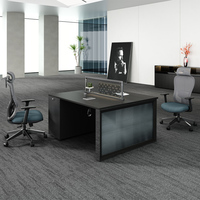 Modern Design Modular Work Station Desk with File Drawer Wooden Frame Cubicle Partition for Home Office Bedroom Staff Set