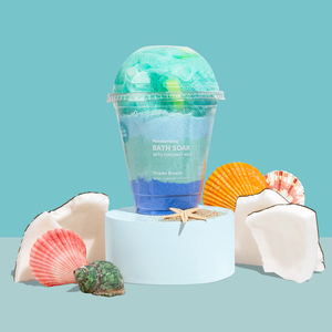 Venta al por mayor personalizado variedad Paquete <span class=keywords><strong>de</strong></span> leche <span class=keywords><strong>de</strong></span> <span class=keywords><strong>coco</strong></span> hielo baño <span class=keywords><strong>sal</strong></span> remojo con bola cepillo esponjas - Product Image 2