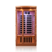 Sauna infrarouge portable Royal Saunas de qualité supérieure en bois massif moderne avec panneau de commande informatisé pour chambre, villa, appartement, usage intérieur