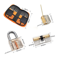 Cadenas Transparent de 3 Pièces Offert, Kit de Crocheteur de Serrures Mixte de 20 Pièces, Outil Civil pour l'Entraînement, Fournitures d'Outils de Serrurier, Quincaillerie pour Outils Manuels DIY