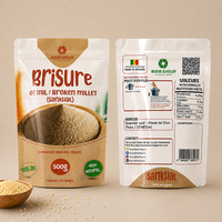 Sachet refermable à fermeture éclair personnalisé en plastique de qualité alimentaire pour l'emballage de céréales, de poudres et d'aliments secs