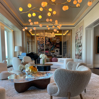 Lustre contemporain en verre nacré de 72 pouces avec globes en acier pour table à manger, salon, chambre à coucher