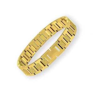 Pulseras y Brazaletes de Joyería Fina de Acero Inoxidable con Textura de Cocodrilo de Lujo, Secciones Ajustables, Accesorios para <span class=keywords><strong>Hombre</strong></span>, Oro y Plata - Product Image 3