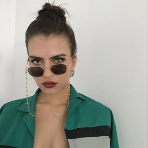 JET 7006 Harajuku Einzigartige Unregelmäßige Sonnenbrille Modische Metallbrille für Männer und Frauen im Künstlerischen Stil mit UV400-Schutz - Product Image 1