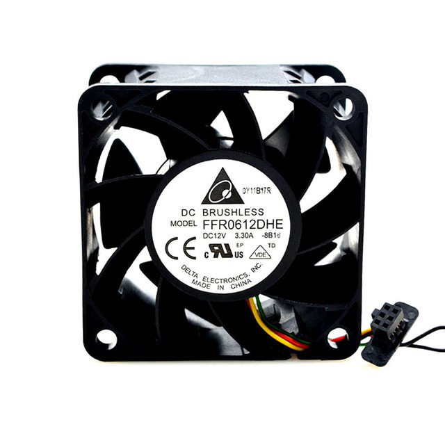 FFR0612DHE DC12V 3.30A 60*60*38MM 6038 6CM Brand-new Original High-airflow Server Cooling Fan