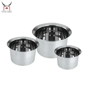 Stainless Steel Milk Bucket For Feeding Calves Cow Hutch Accessories Sheep Horse Donkey Drinking Bowl Round Straight Food Basin