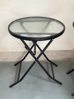 Chinesische Fabrik langlebige faltbare runde wasser gemusterte Glas tisch Couch tisch