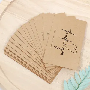 Étiquettes de vœux personnalisées merci pour votre commande carte en papier Kraft pour petite boutique