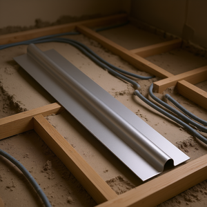 Plaques de transfert de chaleur en aluminium PEX 3/4 pouces pour système de chauffage radiant par le sol, pièces de chauffage au sol, hydronique - Product Image 2