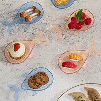 Assiettes à apéritif en plastique écologiques en forme de poisson, petits bols, 100 pièces MOQ
