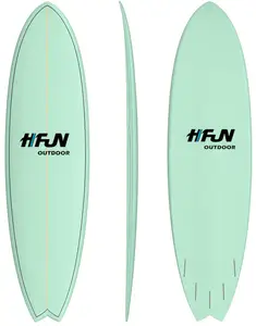 HIFUN Soft Top Longboard mit Schaumstoff Surfboard Stehpaddelbrett