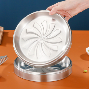 Kore Tarzı 304 Paslanmaz Çelik Güveç Hazırlama Tabağı, Mutfak Self Servis Sofra Takımı, İstiflenebilir Barbekü Tabağı - Product Image 3