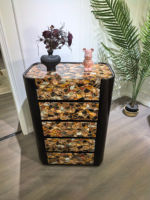 Armoire de rangement rétro pour la maison, chambre à coucher, grande capacité de rangement pour vêtements et sacs, armoire de rangement à tiroirs en tissu combiné
