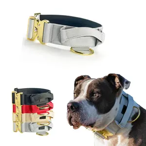 5cm 4cm 2 Inch Large Custom Big Dog Collar Metal Buckle Duty Nylon Comfort Tactical Combat Dog Collar Pet