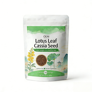 Thé santé biologique OEM à base de feuilles de lotus et de graines de cassia, sans caféine, complément alimentaire à base de plantes pour la gestion du poids, 16 sachets de thé en boîte - Product Image 1