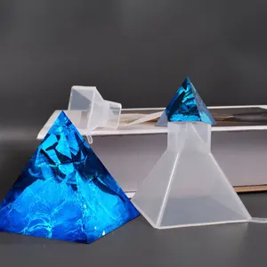 Piramit kristal DIY toptan epoksi reçine silikon zanaat kalıpları kek araçları sanat döküm masa döküm silikon zanaat malzemeleri